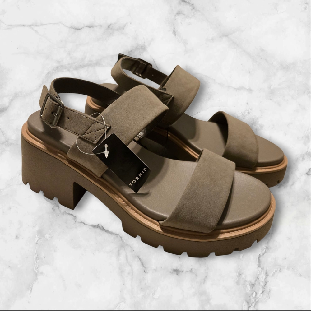 torrid Olive Green Chunky Platform Sandals